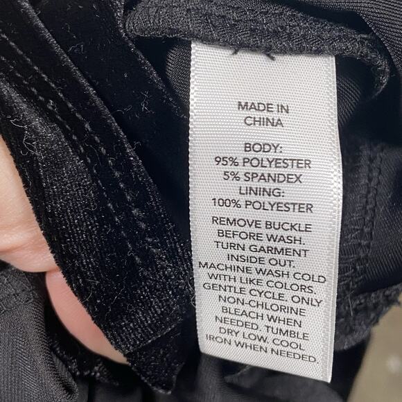 Johnny Wujek Dress Women's Size 2X Black Velvet Tank Ruffle Star Rhinestone NEW - Picture 3 of 4